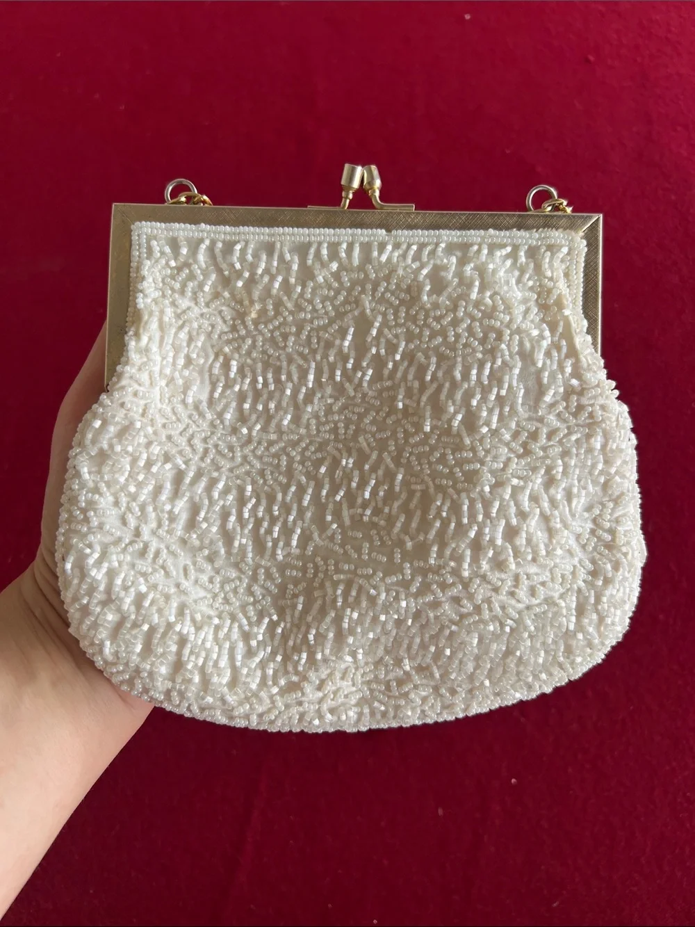 Beaded evening clutch, Mr. Ernest, vintage frame bag
